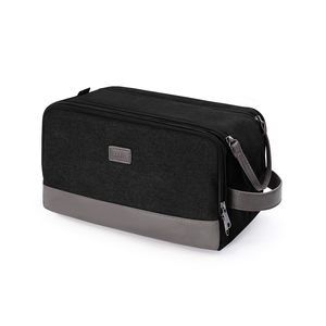 Toiletry Bag For Men Travel Toiletry Organizer Canvas And Leather Dopp Kit😒